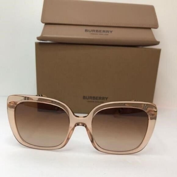 New - 💯 Original Burberry Caroll Gradient Brown Square Ladies Sunglasses BE432 - Picture 6 of 12